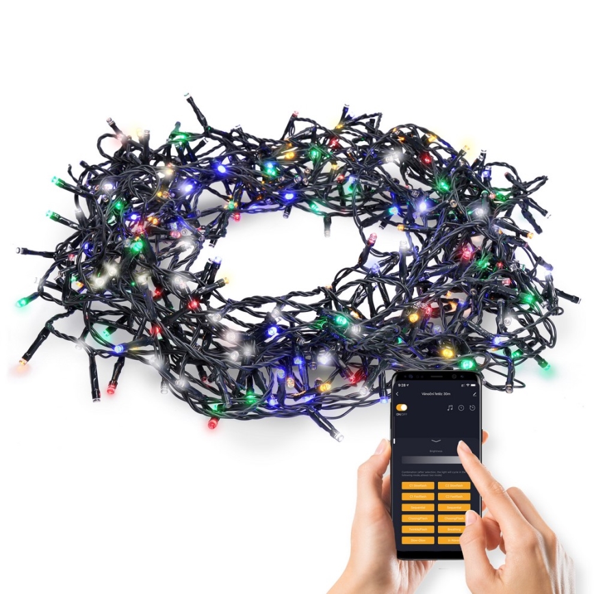 LED Āra Ziemassvētku virtene 400xLED/8 funkcijas 25m Wi-Fi Tuya IP44 daudzkrāsains/silti balts