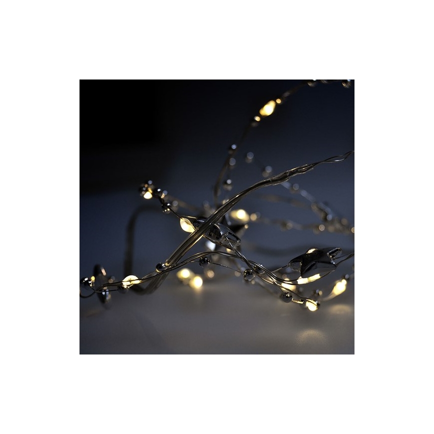 LED Ziemassvētku virtene  20xLED/2xAA 1,5m silti balta