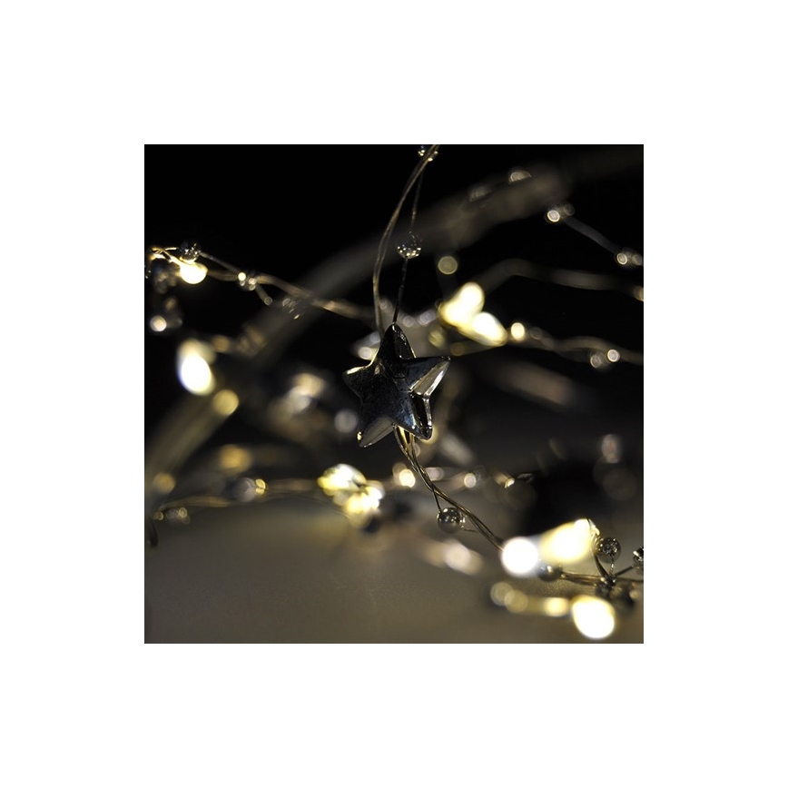 LED Ziemassvētku virtene  20xLED/2xAA 1,5m silti balta