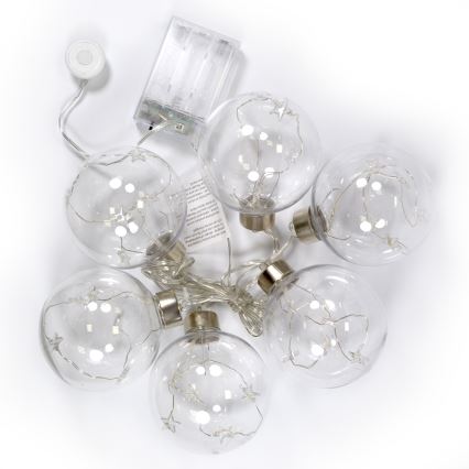 LED Ziemassvētku virtene 30xLED/3xAA 2,5m silti balta