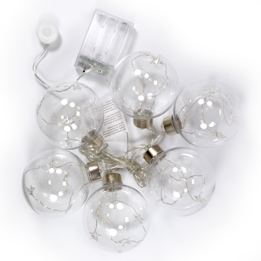 LED Ziemassvētku virtene 30xLED/3xAA 2,5m silti balta