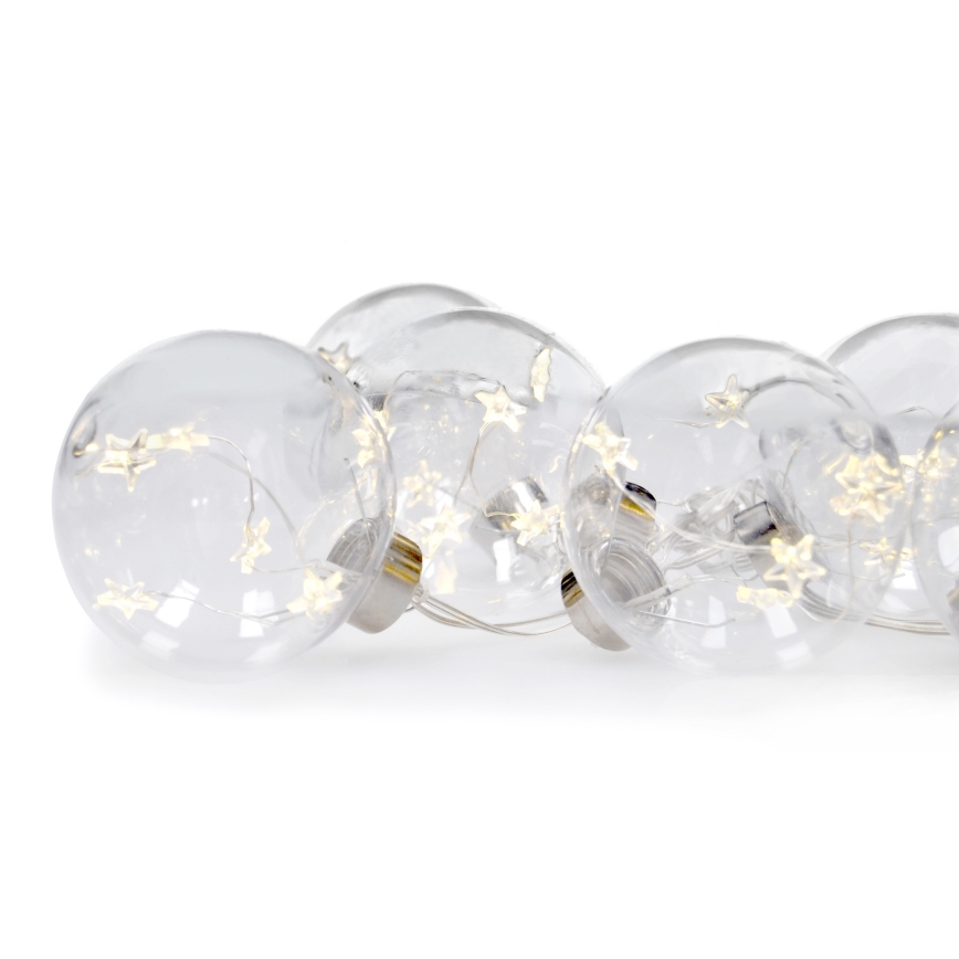 LED Ziemassvētku virtene 30xLED/3xAA 2,5m silti balta