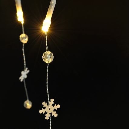 LED virtene 20xLED/2xAA 2m silti balta