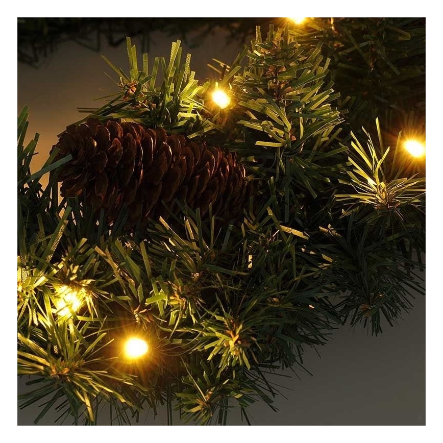 LED Āra Ziemassvētku vainags 15xLED/3xAA IP44