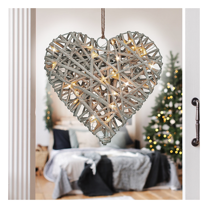 LED Ziemassvētku rotājums LED/2xAA rotangpalmas