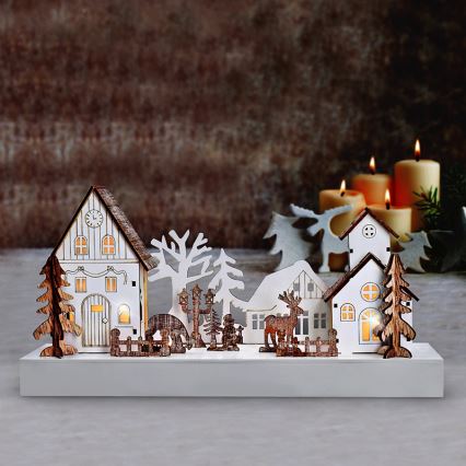 LED Ziemassvētku rotājums LED/2xAA silti balta