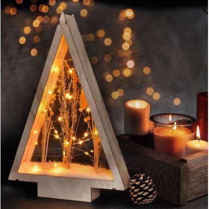LED Ziemassvētku rotājums LED/2xAA ziemas puķes, ko klāj sniegs