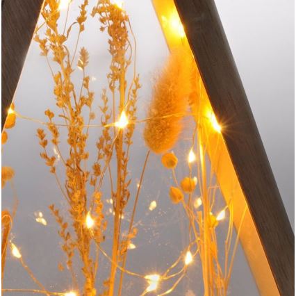 LED Ziemassvētku rotājums LED/2xAA ziemas puķes, ko klāj sniegs