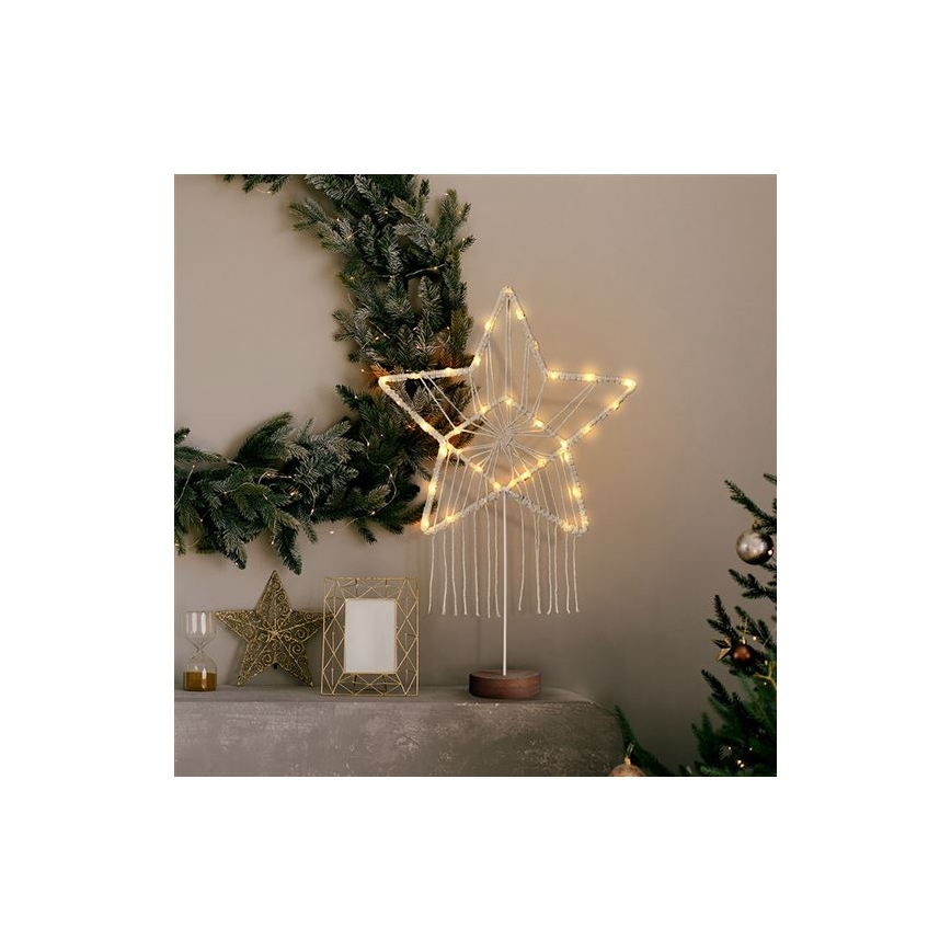 LED Ziemassvētku rotājums LED/2xAAA zvaigzne