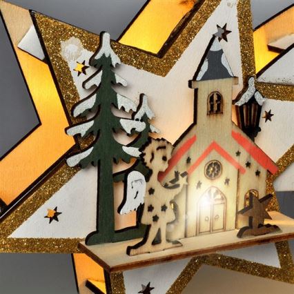 LED Ziemassvētku dekorācija 10xLED/2xAA komēta