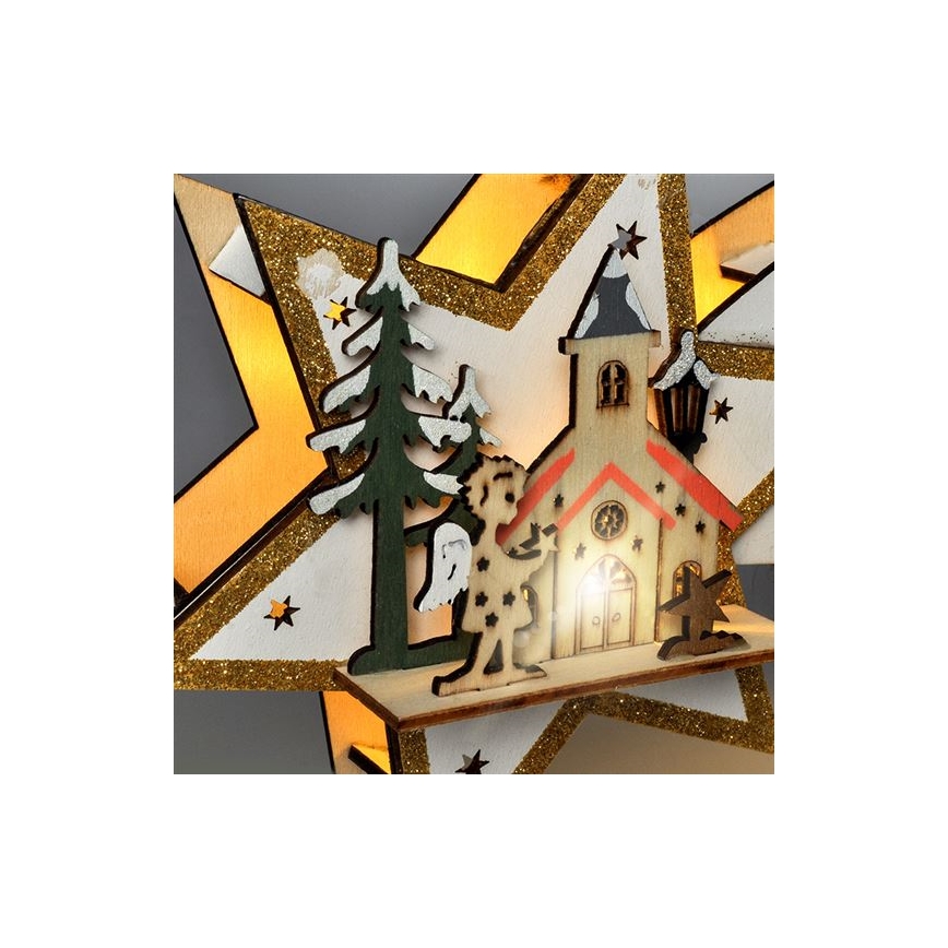 LED Ziemassvētku dekorācija 10xLED/2xAA komēta