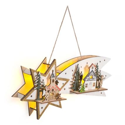 LED Ziemassvētku dekorācija 10xLED/2xAA komēta