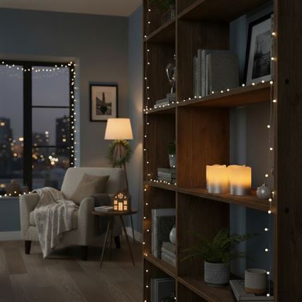 Komplekts 4 × LED sveces no dabīgā vaska, LED/1 × CR2032, silti baltas