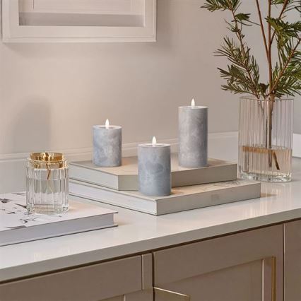 Komplekts 3x LED sveces, LED/2xAA, silti baltas