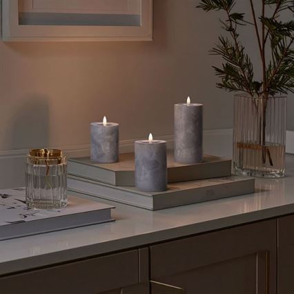 Komplekts 3x LED sveces, LED/2xAA, silti baltas