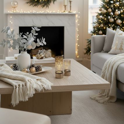 Komplekts 2x LED Ziemassvētku gaismiņas 20xLED+10xLED/2xAA+3xAA silti balta