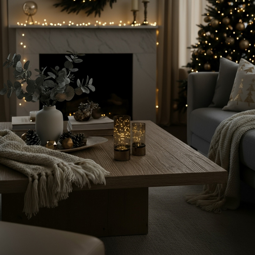 Komplekts 2x LED Ziemassvētku gaismiņas 20xLED+10xLED/2xAA+3xAA silti balta