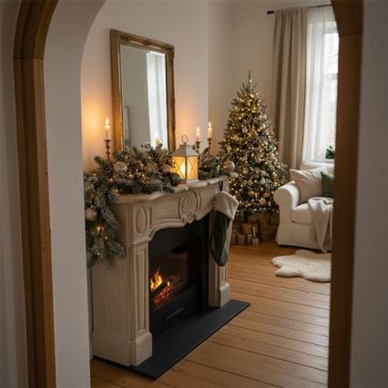 LED Ziemassvētku laterna LED/2xAA silti balta