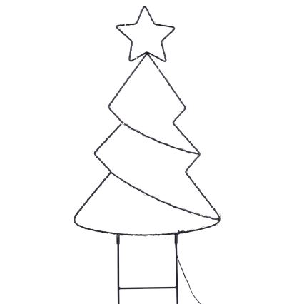 LED Āra Ziemassvētku dekorācija 85xLED/3xAA IP44 siltā baltā krāsā eglīte