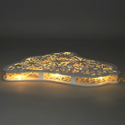 LED Ziemassvētku dekors 9xLED/2xAA, siltā baltā gaisma — zvaniņš