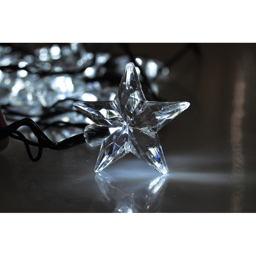 LED virtene, 20 LED, 6 m, auksti balta