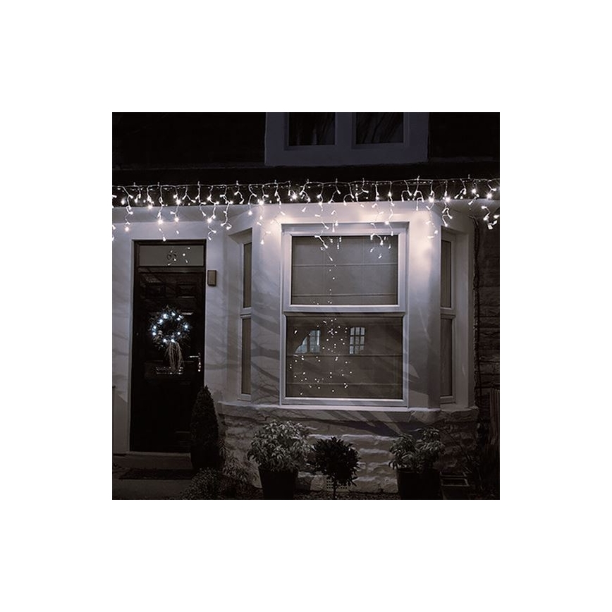 LED āra gaismas aizkari 120xLED/8 režīmi 9m IP44 siltā balta