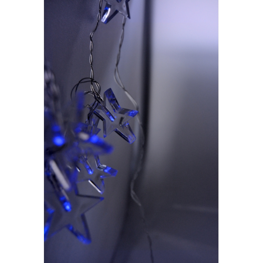LED Ziemassvētku virtene 10xLED/2xAA 2,5m zila