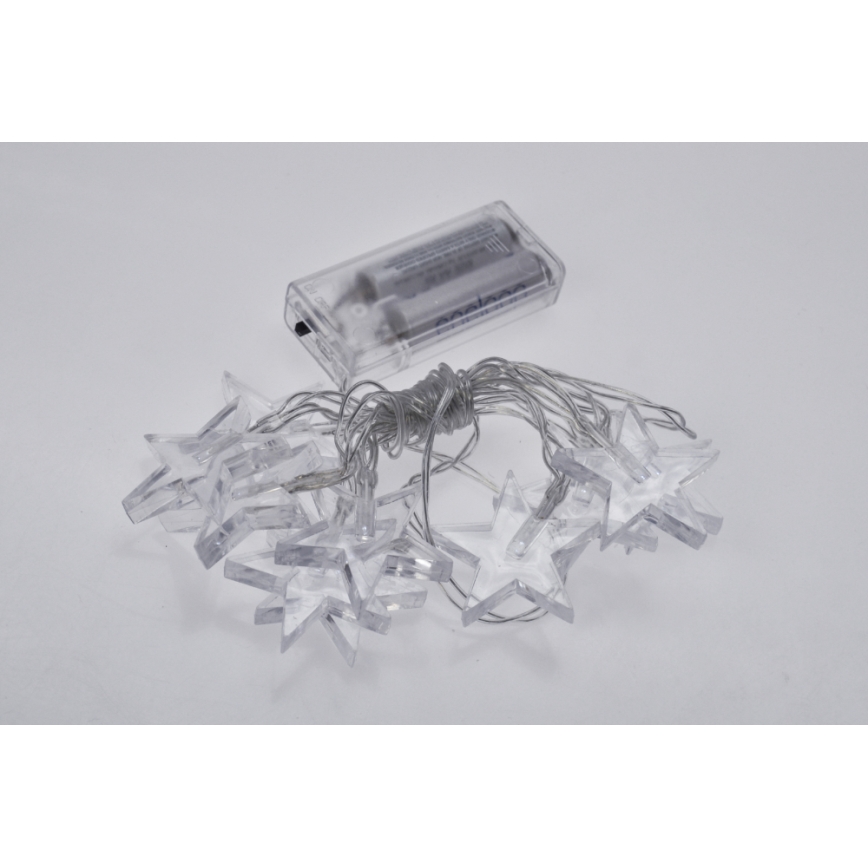 LED Ziemassvētku virtene 10xLED/2xAA 2,5m zila