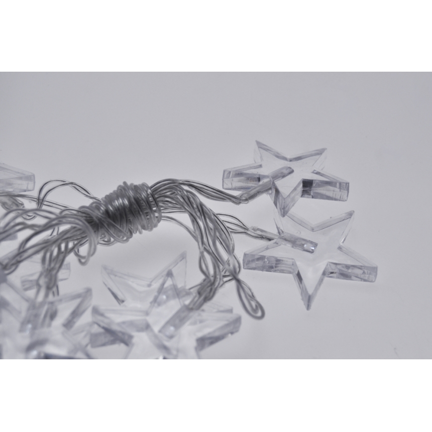 LED Ziemassvētku virtene 10xLED/2xAA 2,5m zila