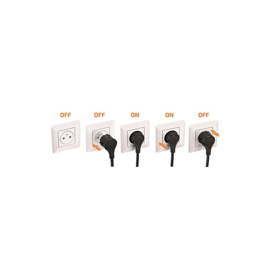 Kontaktligzda SLIM PUSH, balta