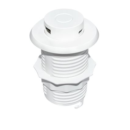 Iebūvējams USB lādētājs USB A+C balta