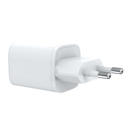 Ātrās uzlādes adapteris Power Delivery 1xUSB-A + 1xUSB-C 33W balta