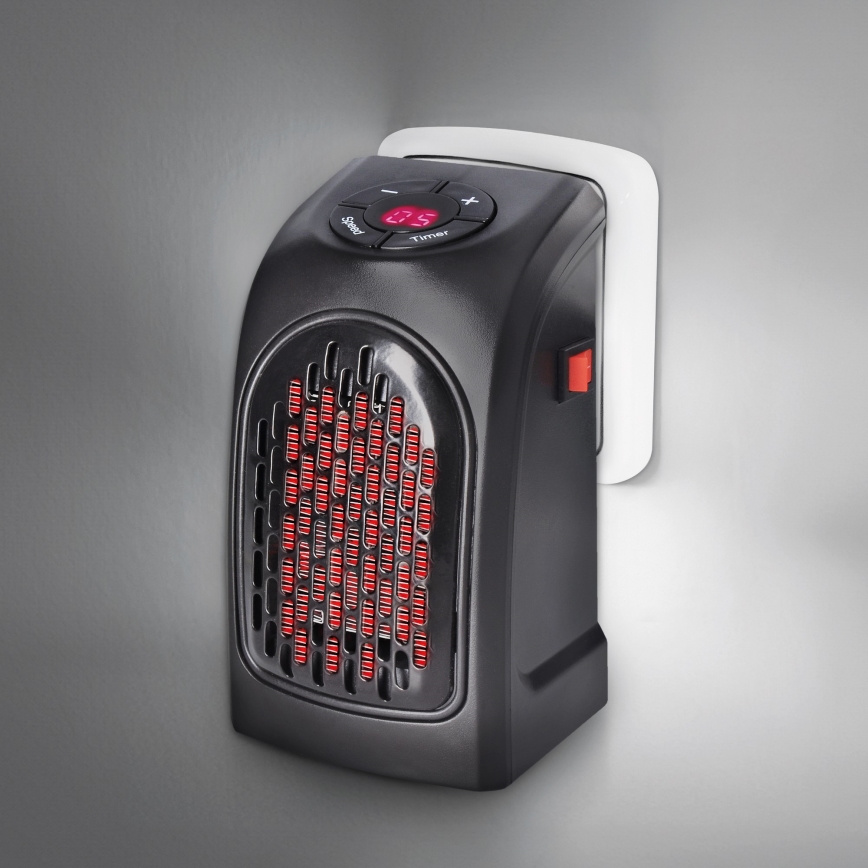 Mini kontaktligzdas ventilators ar keramiskas sildelementu 350W/230V