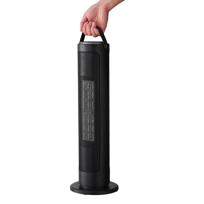 Kolonnas ventilators ar keramikas sildīšanas elementu 2000W/230V melns