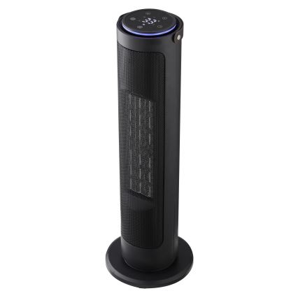 Kolonnas ventilators ar keramikas sildīšanas elementu 2000W/230V melns