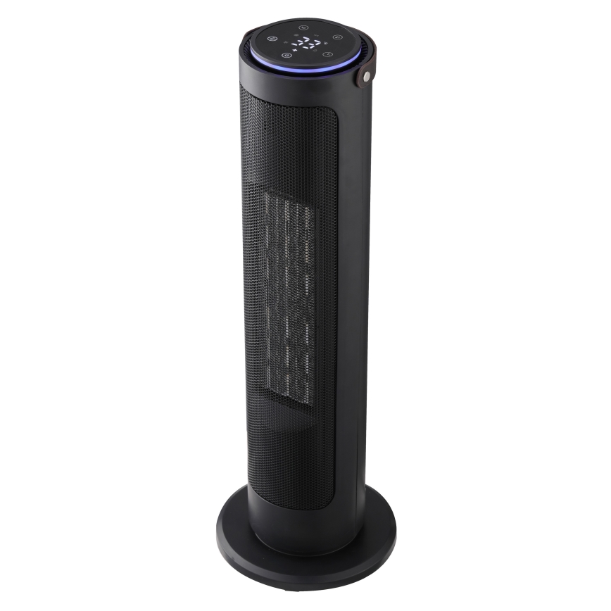 Kolonnas ventilators ar keramikas sildīšanas elementu 2000W/230V melns