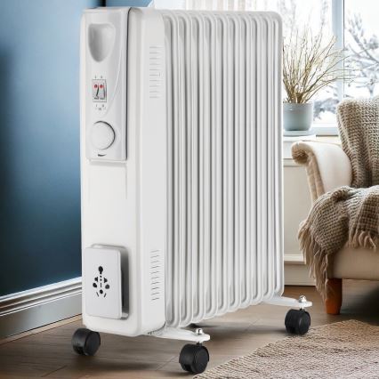 Eļļas radiators ar 11 sekcijām, 1000/1500/2500 W, 230 V