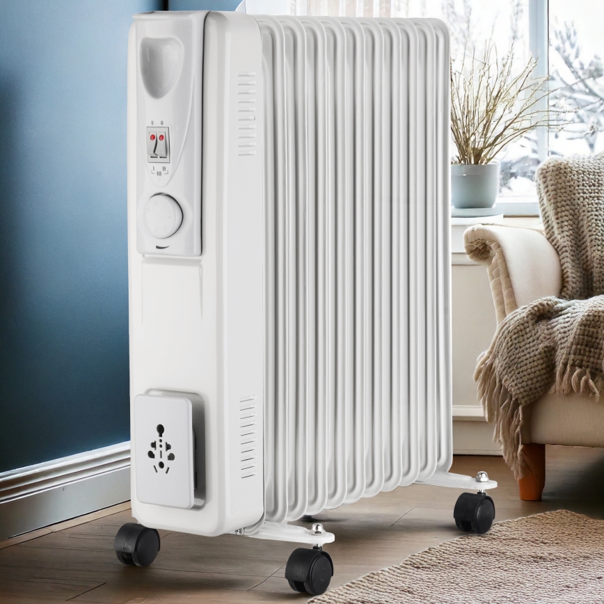 Eļļas radiators ar 11 sekcijām, 1000/1500/2500 W, 230 V
