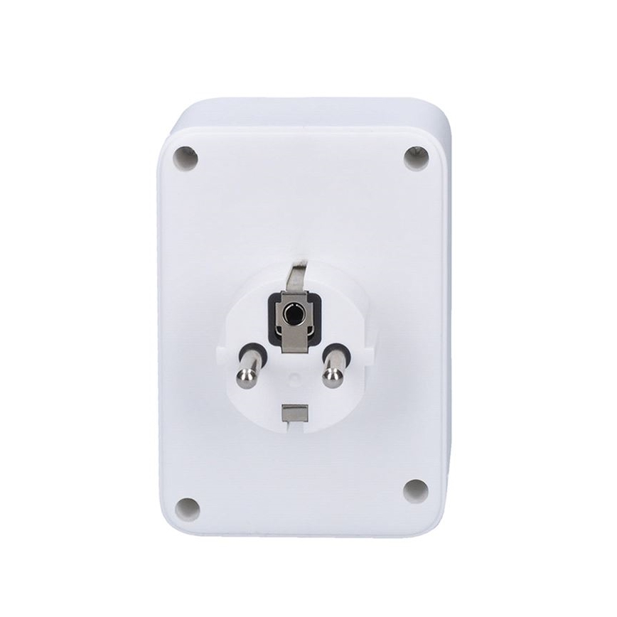 Strāvas sadalītājs 1x16A+2x 2,5A ar 2xUSB A+C lādētāju balts