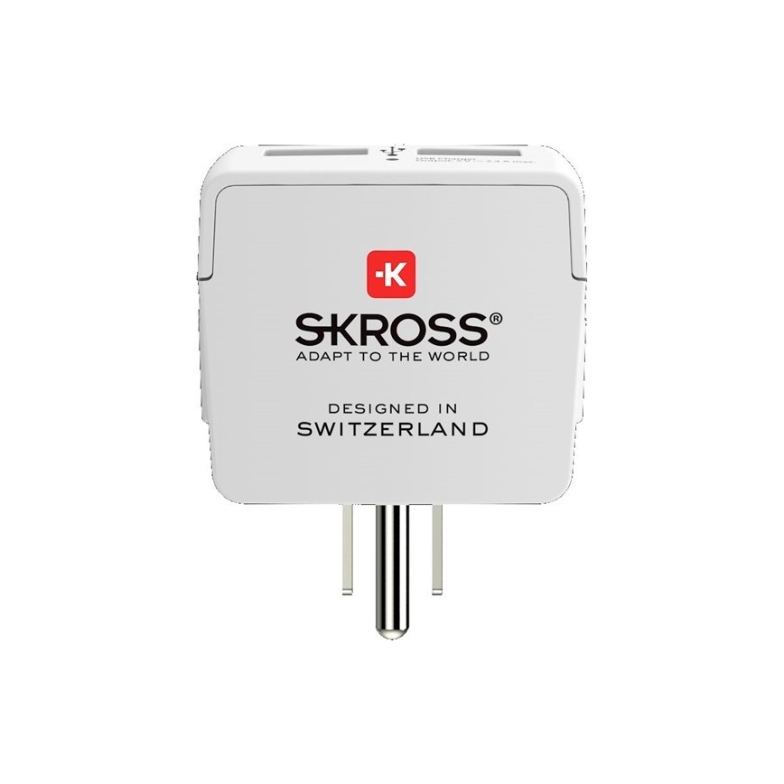 Ceļojuma adapteris ASV 230V + 2x USB pieslēgvietai