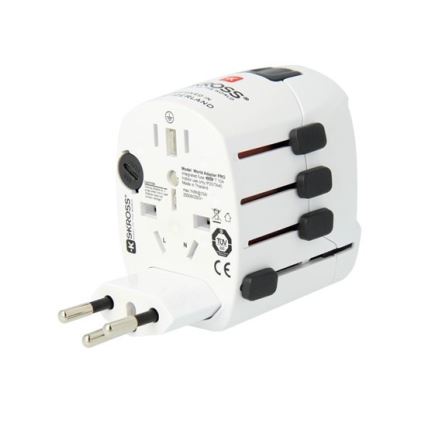 Universāls ceļojuma adapteris visai pasaulei 230V + USB ports