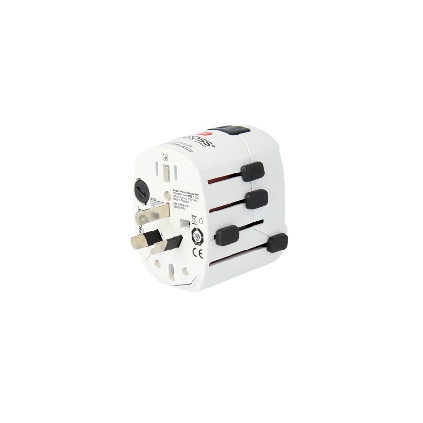 Universāls ceļojuma adapteris visai pasaulei 230V + USB ports