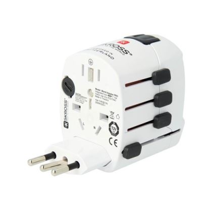 Universāls ceļojuma adapteris visai pasaulei 230V + USB ports