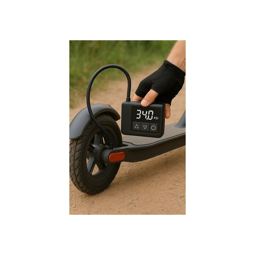 Digitālais kabatas kompresors 500 mAh 5V melns