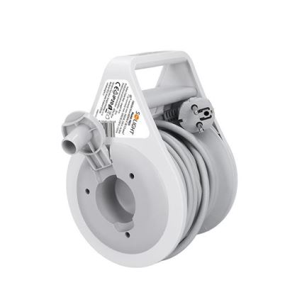 Pagarinājuma kabelis uz spoles, 3 kontaktligzdas, 10 m