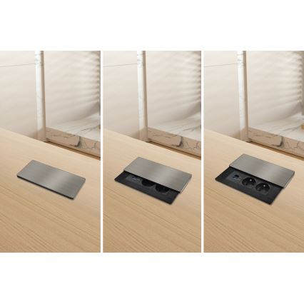 Iebūvējama 65W kontaktligzda ar 2 ligzdām + USB-A + USB-C