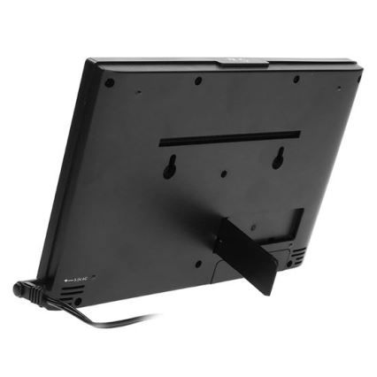 Laika stacija ar krāsainu displeju, 5V/2xAAA, melna