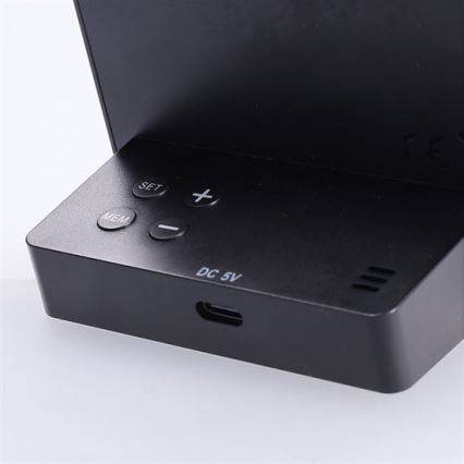 Digitālais termometrs 5V/2xAAA + 2xAAA, melns