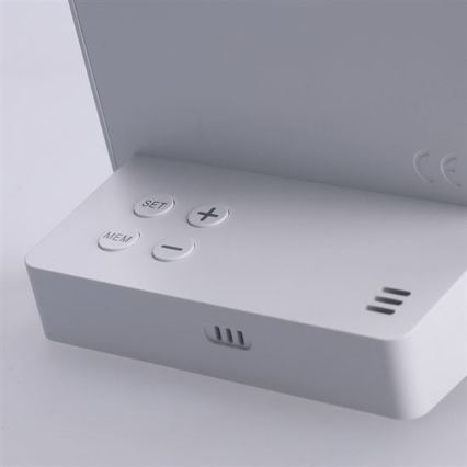 Digitālais termometrs 5V/2xAAA + 2xAAA balts