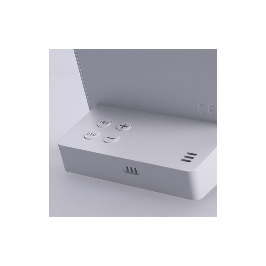 Digitālais termometrs 5V/2xAAA + 2xAAA balts